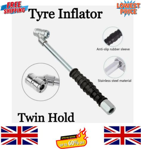 Tyre inflator connector - inflator, twin