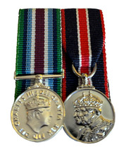 CIIIR Wider Service Medal Miniature + KCM 23 Miniature Court mounted set  NEW