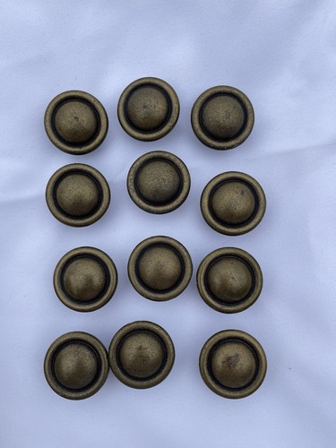 Round antique brass drawer - 12,
