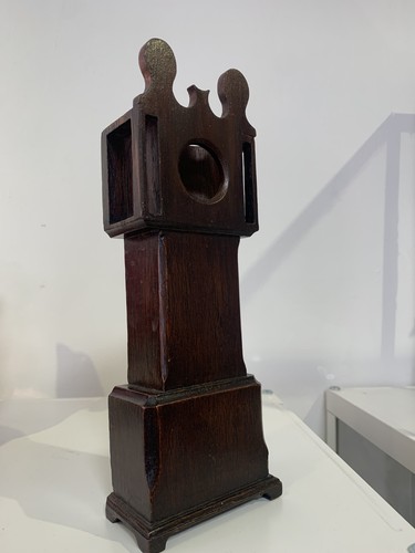 Antique wood grandfather - antique, clock