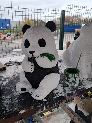 Panda family concrete - family,