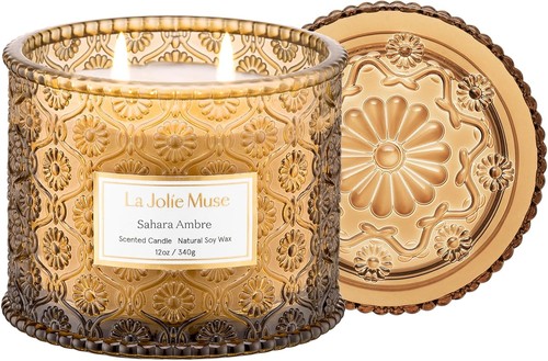 2wick soy candle sahara - candle, ambre