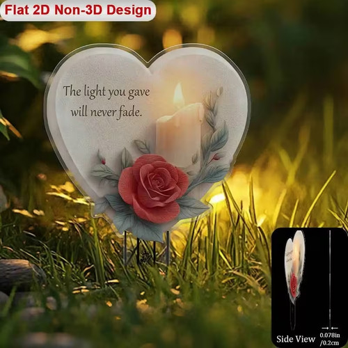 Acrylic flat memorial grave - 2d,
