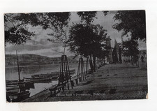 GB KEVII RIVER BANK AND PROMENADE BIDEFORD postcard 1905 posted FRIZINGTON 1/2d