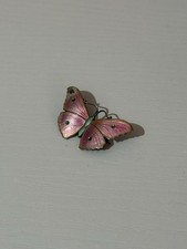Antique JA&S John Atkins & Son Butterfly Enamel Pin Badge Brooch Antique Vintage
