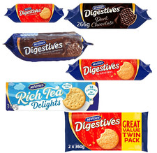 McVities Digestive Biscuits- The Original, Milk Chocolate, Dark Chocolate 