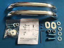 2x standard steel bath handles