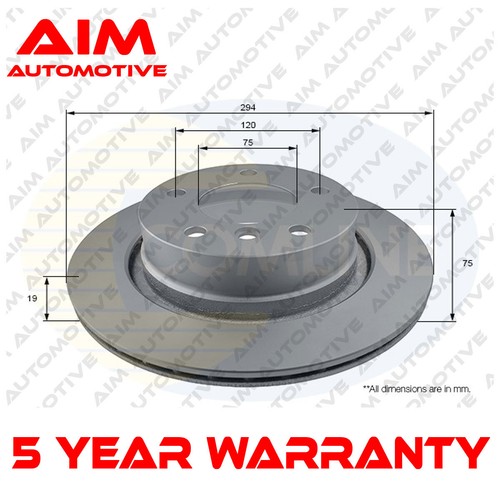 Brake disc rear - aim, bmw