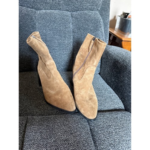 Zara tan suede block heel - zara,