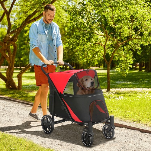 Pawhut foldable dog - dog, carriage