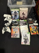 X Box 360 Bundle With Guitar Hero Set And COD Games. (Xbox Has Red Ring) 