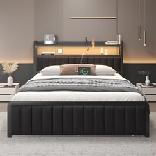 LED Bed Frame Full Queen with