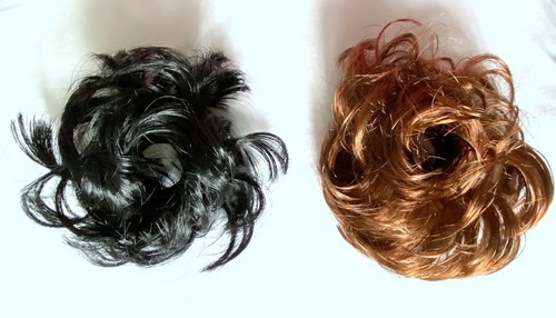 Hair bun scrunchie curly messy - scrunchie,