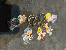 Vintage Tetley Tea Folk Promotional Keyrings, Complete Set. Collectable  1995.