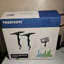 Vondynote Set of 2 Studio Monitor Stands Desktop Speaker Stands with Desk Clamp