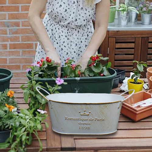 Metal planter retro - planter,
