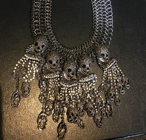 Vintage skull necklace rare - vintage,