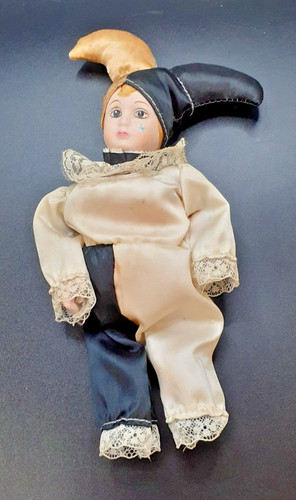 Vintage porcelain pierrot doll - porcelain,