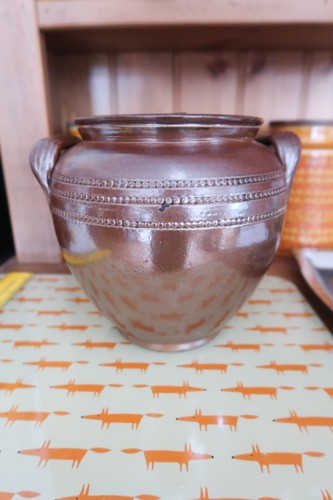 Large antique stoneware - , pot