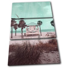 Pink Teal Beach Hut Summer