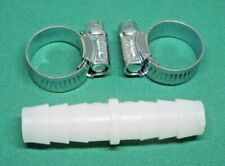 Caravan Camper Straight connector for 12mm  ID water pipe with Stainless clips