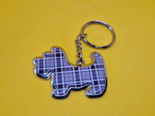 Keyring scottie dog tartan - keyring,