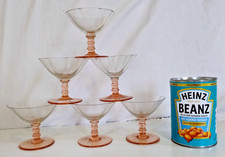 6 vintage art deco aperitif cocktail glasses