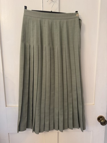 Viyella sage green pleated - viyella,