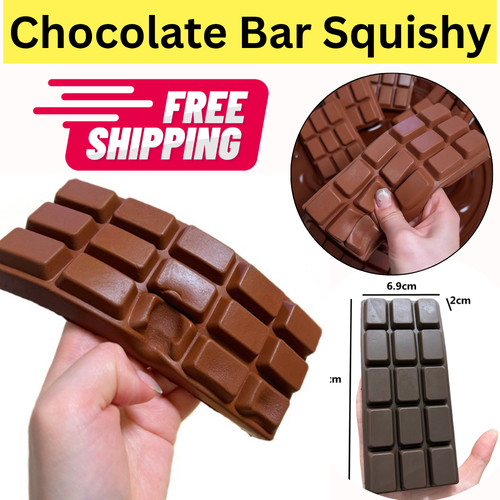 Chocolate bar squishy - chocolate,