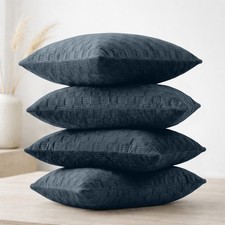 4 PACK Check Velvet Cushion