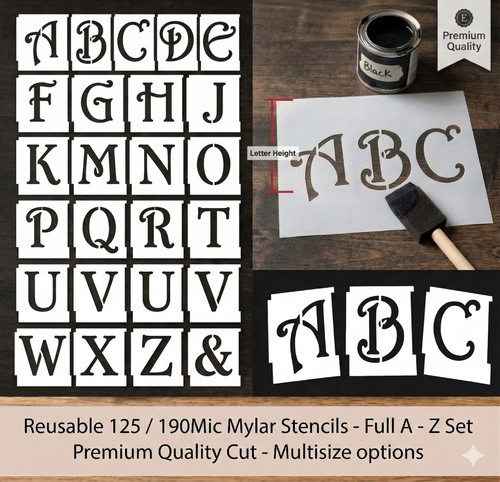 Alphabet letter stencil set - alphabet,