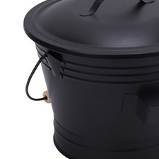 Black Metal Fireplace Bucket