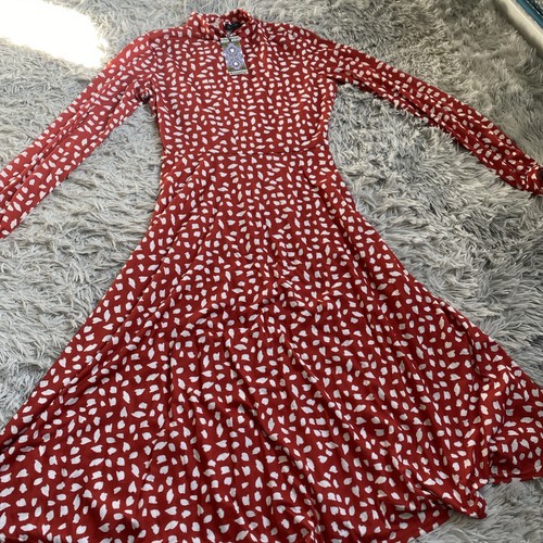 Skater type dress red - type,