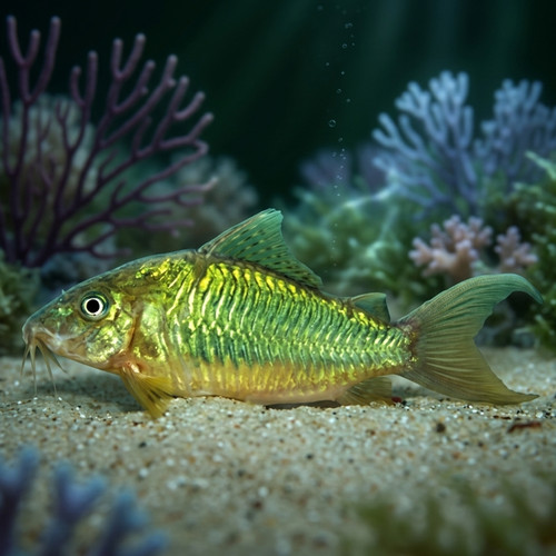 Pack corydoras emerald green - 5-pack,