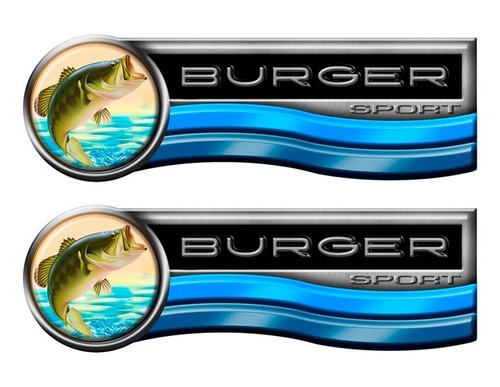 Burger sticker set for boat - burger,