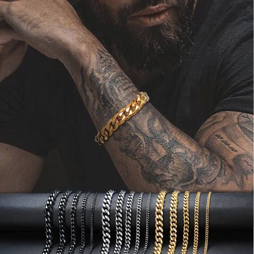 Mens miami cuban bracelet - mens,