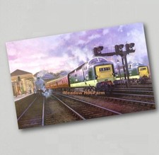Fridge Magnet Class 55 Type 5 BR DELTIC Diesel Locomotive British Railways - XL