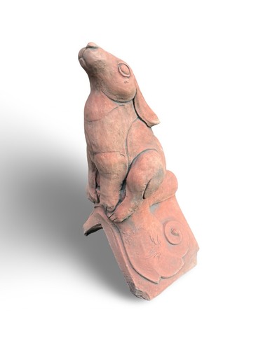 Roof finial tile moon - roof, gazing