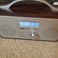 Red Wooden Dab FM Radio Model