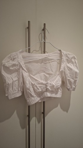 White milkmaid puff sleeve - white, puff-sleeve