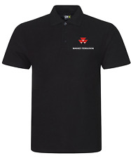 Massey Tractor Farmer embroidered Polo shirt can be personalised with name