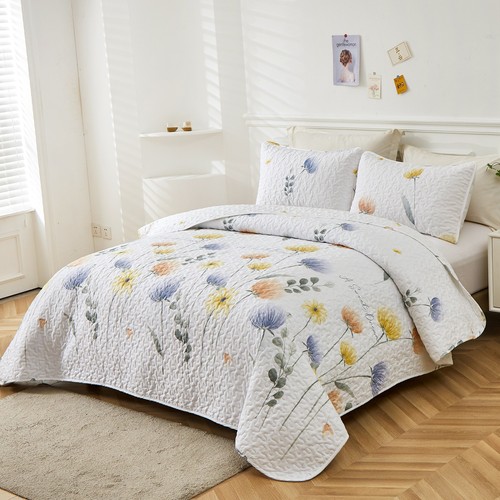 Pcs luxury bedspread quilted - 3,