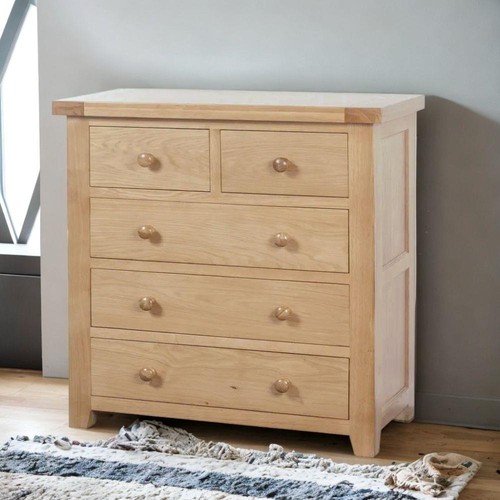 Solid oak over chest of - over,