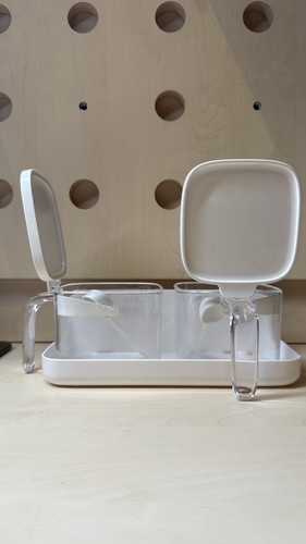 Condiment jar set pcs white - jar, 2