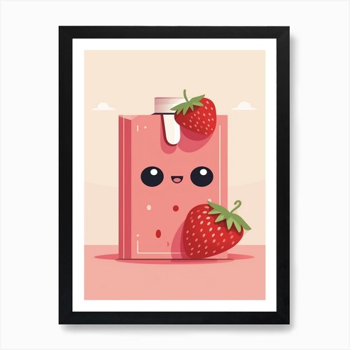 Strawberry juice box - strawberry,