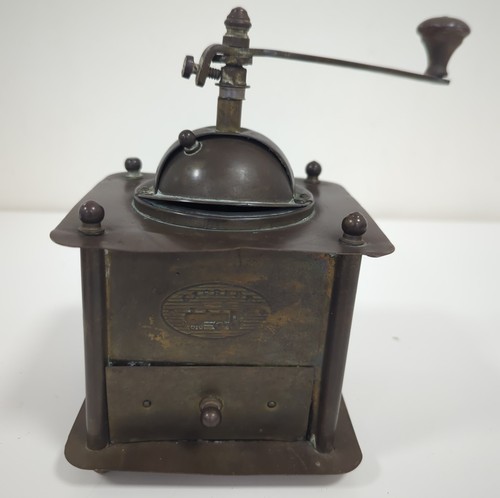 Vintage brass coffee grinder - vintage,