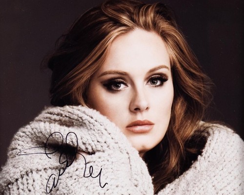 Adele signed photograph - signed,