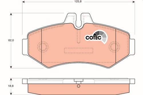 Gdb1399 trw brake pad set - gdb1399,