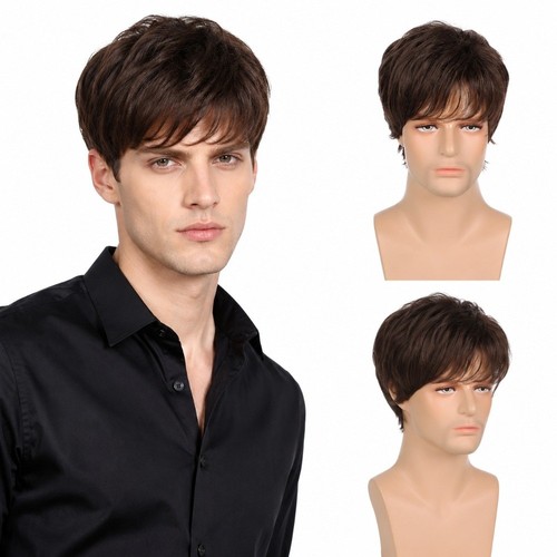 Mens layered wig hair short - mens,