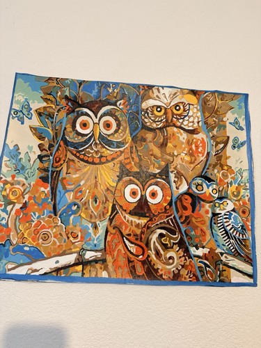 Owls lovers painting oil - owls, on
